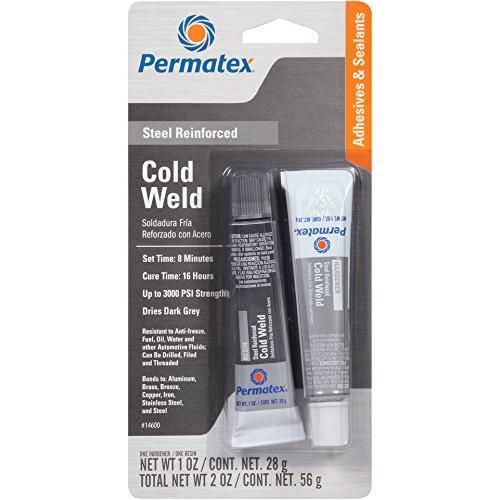 Permatex 14600 Cold Weld Bonding Compound, Two 1 oz. Tubes New