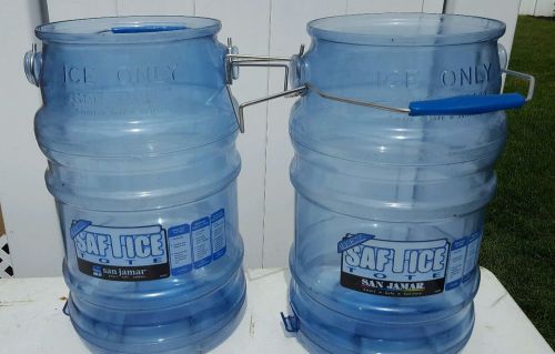 San Jamar SI6100 Saf-T-Ice  5-Gallon Ice Buckets Lot of 2