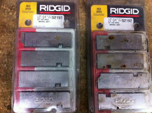 One ridgid  52192 bevel, beveler set, 1/2&#034;-3/4&#034;, 37-1/2 degree, pipe-bolt dies for sale