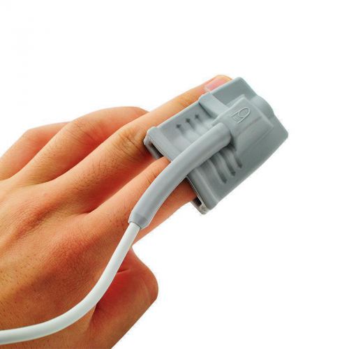 Spo2 sensor soft-tip fit nellcor oximeter ds100a adult finger clip 9 pin cable for sale