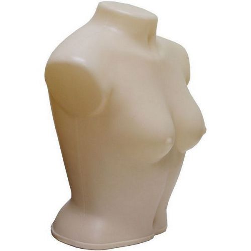 MN-188 FLESHTONE Armless Round Body Plastic Female Upper Torso Mannequin
