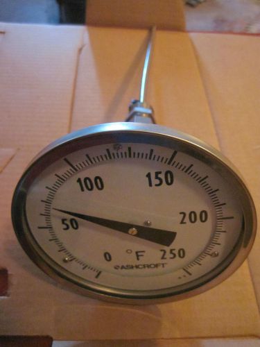 New face ashcroft 0-250 f stem every angle bi-metal thermometer 50-e1-42-e-090-0 for sale