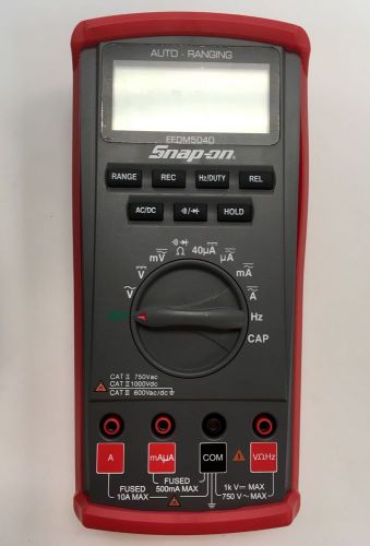 Snap-On EEDM504D Auto Ranging Digital Multimeter w/ Leads - MINT Condition