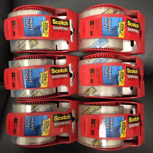 6 X Scotch Heavy Duty Shipping Packaging Tape, 1.88 Inches x 800 Inches 142