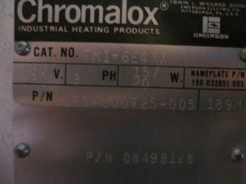 Chromalox 155-500725-005 Immersion Heating Element 480V tmi-6e4xx 189MP 08498128