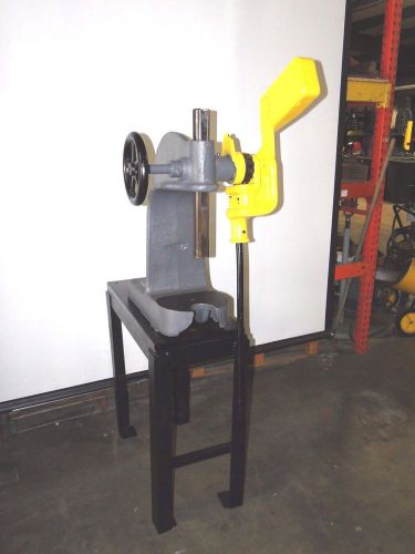 Greenerd no 3 1/2 heavy duty ratchet arbor press with stand for sale