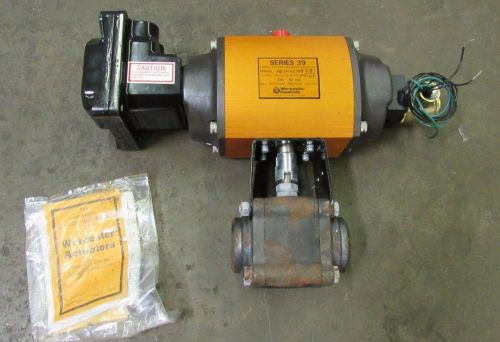Worchester series 39 20e pneumatic actuator 80 psi w/ 2&#034; steel butt weld valve for sale