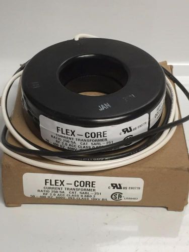 Flex-core 5arl-251 current transformer 600v 50-400hz 250:5a 10kv bil. new in box for sale