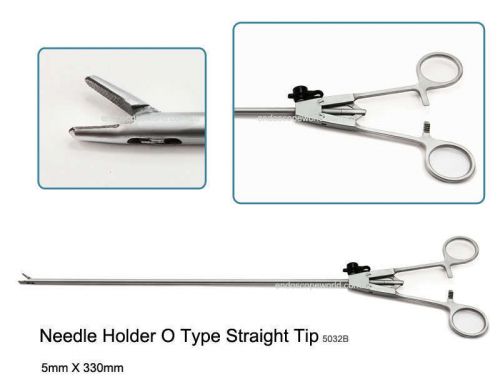 New Needle Holder O Type 5X330mm Straight Laparoscopy