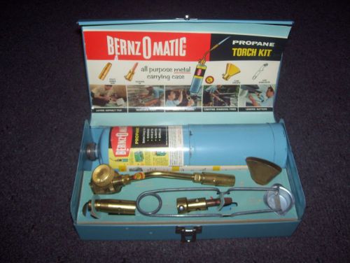 Vintage Bernzomatic Propane Torch Kit w/ Empty Propane Tank Bernz-O-Matic