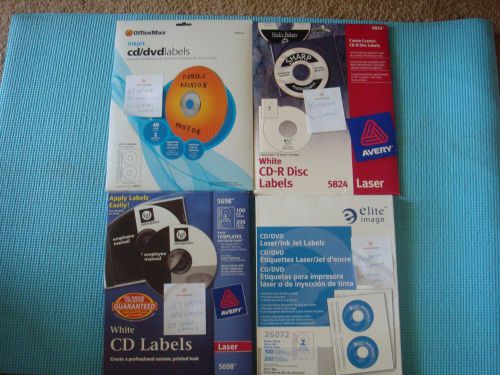 Mixed  lot of CD / DVD Labels Total of 198 labels