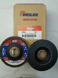Weiler 4 1/2&#034; x 7/8&#034; Flap Disc  40 grit  10/box