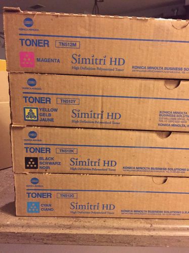 NEW Genuine Konica Minolta Toner Set NEW TN512C TN512M TN512Y TN512K