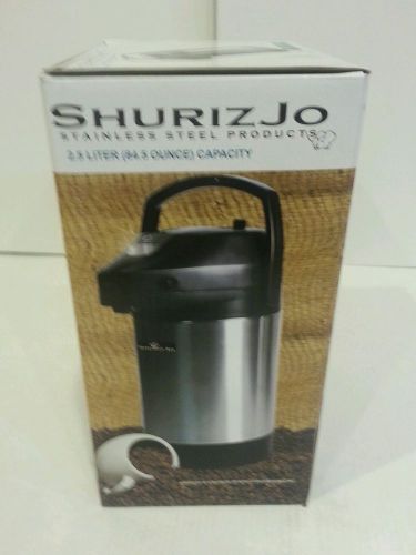 Newco shurizjo 2.5l ( 84 oz) stainles steel airpot for sale