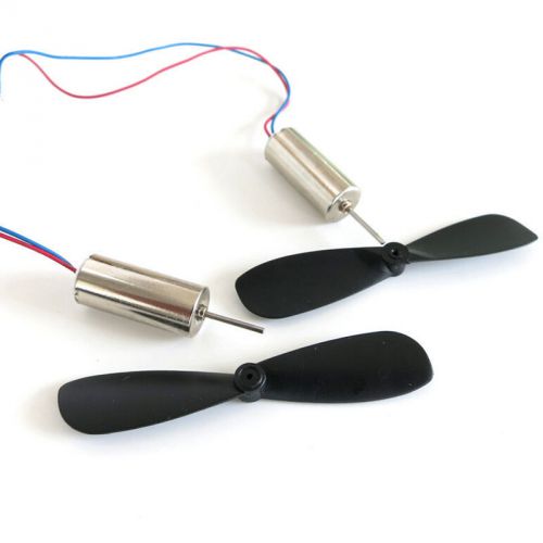 2PC 3.7V 48000RPM Electric Aircraft Coreless Motor + Propeller for RC Toy bb