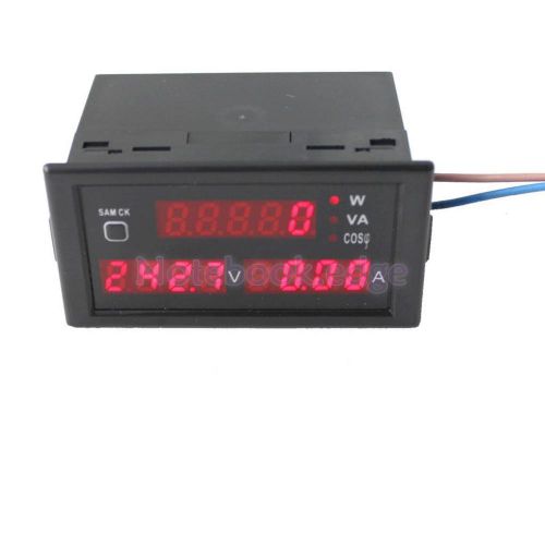 100A AC80-300V Current Voltage Tester Digital LED Meter Power Factor Detect