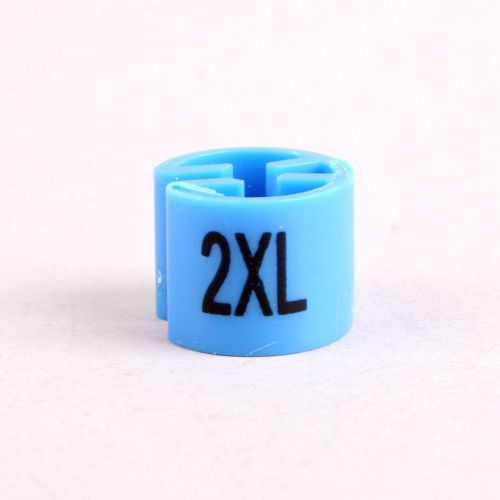 100Pcs Blue  Hanger Sizer Garment Markers &#034;2XL&#034;Plastic Size Marker Tags