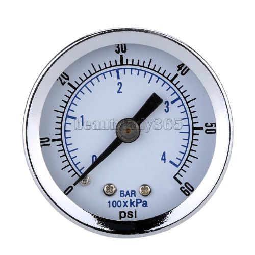 Black Mini Dial Pressure Gauge Manometer Water Air Oil 0-60psi 0-4bar