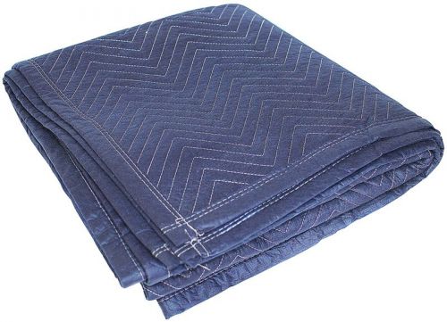 New blue cotton 1&#034; zig zag double lock stitching reinforced edge moving blanket for sale