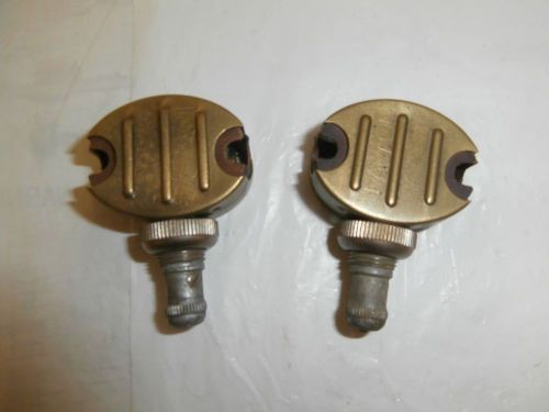 (2) VINTAGE MCGILL LEVOLIER BRASS PULL CHAIN SWITCH inline on/off/toggle