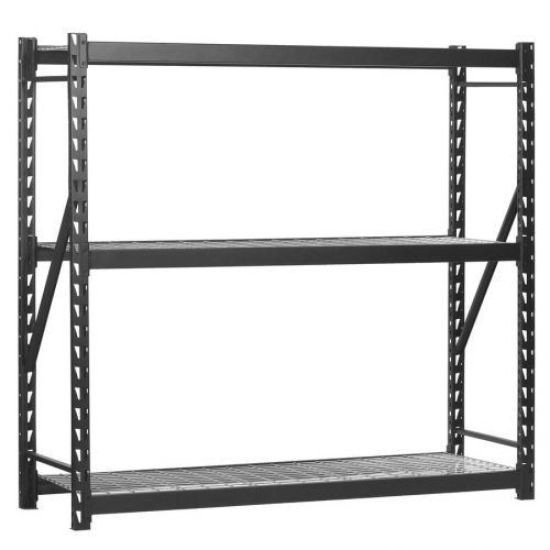 72-in H x 96-in W x 30-in D 3-Tier Steel Freestanding Shelving w/ Wire shelves