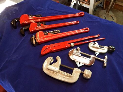 Ridgid pipe wrench and cutter bundle for sale