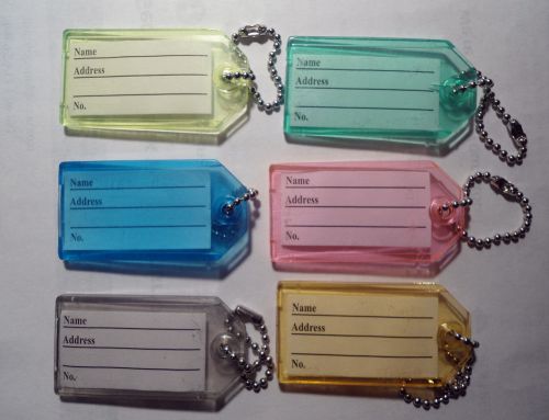 25  id  key label  tags  with ball chain for sale