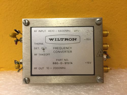 Wiltron 660-D9157A, 460 to 6600 MHz (In) 10 to 2000 MHz (Out), SMA (F) Converter