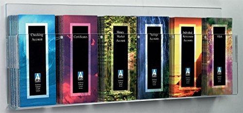 Displays2go Wall Mount Literature Holders, Pockets for Magazines/Brochures, Set