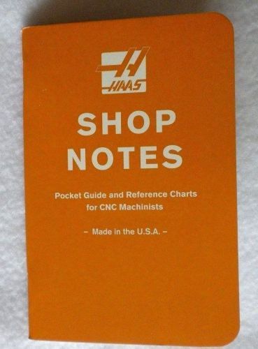 Cnc machinist pocket guide &amp; reference chart, formulas, g &amp; m code, taps threads for sale