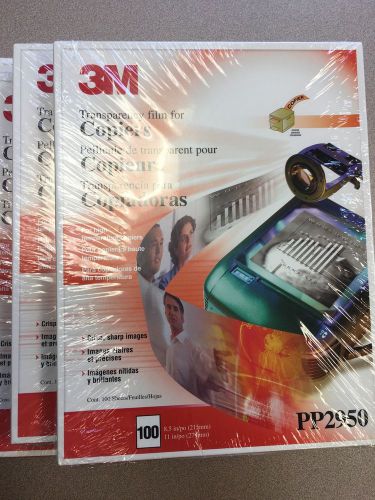(5).   3M Transparency Film For Copiers Crisp Image PP2950 500 Sheets NEW Sealed