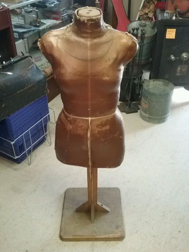 vintage women&#039;s dress form torso mannequins 1900/1930 with stand maybe a singer