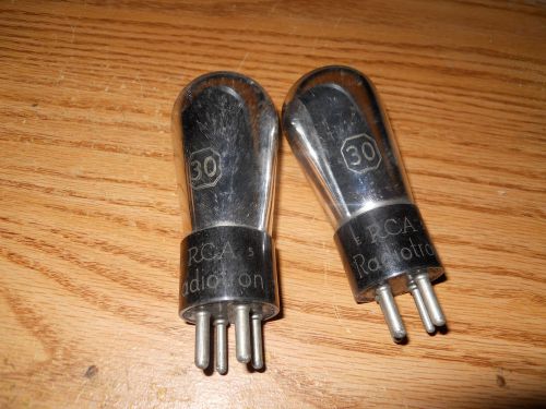 2- rca  Globe radiotron  30  Radio Vacuum tubes