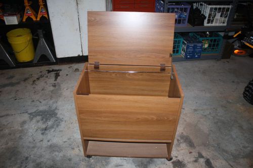 Wooden Rolling Lateral Legal File Cabinet  LOCAL PICKUP ONLY!!!!!