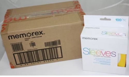 600pcs Memorex Sleeves CD/DVD Multi-Color with Window and Flap NEW