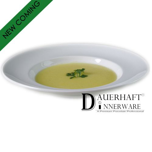 DAUERHAFT Durable White Porcelain Pasta Serving Bowl 22 oz Salad Bowl 3 dz