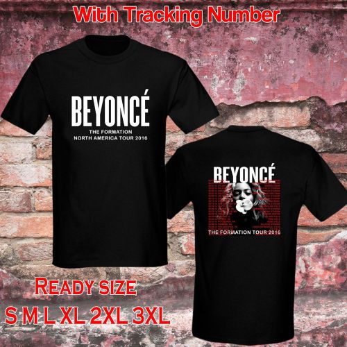 New Rare BEYONC THE FORMATION TOUR 2016 BLACK Design T-Shirt S To 5XL