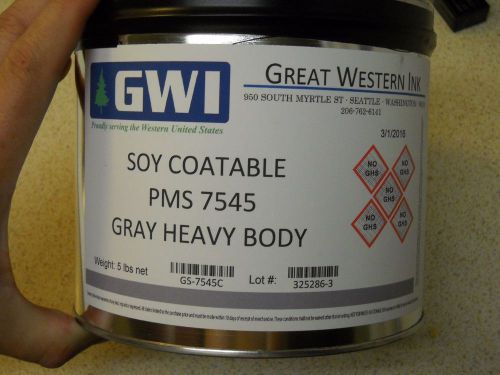 Great Western Ink - SOY COATABLE PMS 7545 GRAY HEAVY BODY Printers Ink 5lb can
