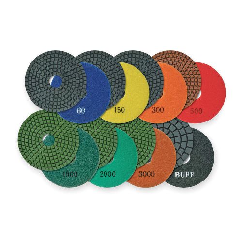 MK DIAMOND 153564 COMPLETE SET OF 4&#034; RESIN GRANITE POLISHING DISK