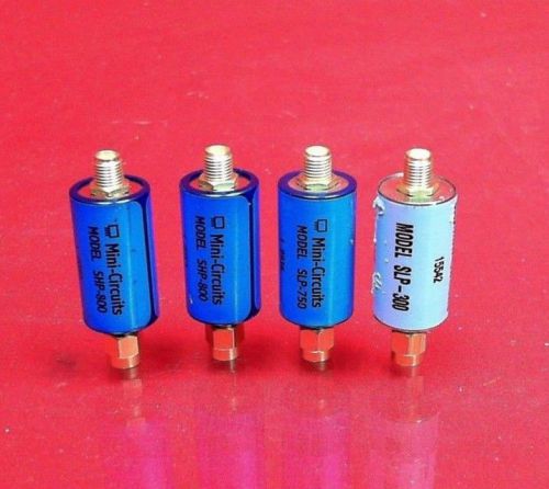 *LOT OF FOUR* Mini-Circuits Band Pass Filters SLP-300, SLP-750, And SHP-800 SMB