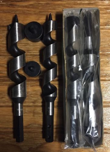 Auger Drill Bits 4 PC 7 1/2&#034; OAL (2) 7/8&#034; And (2) 1&#034;