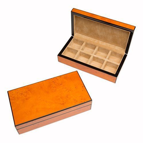 Light Burl Wood Cufflinks Box / Case by Cuff-Daddy