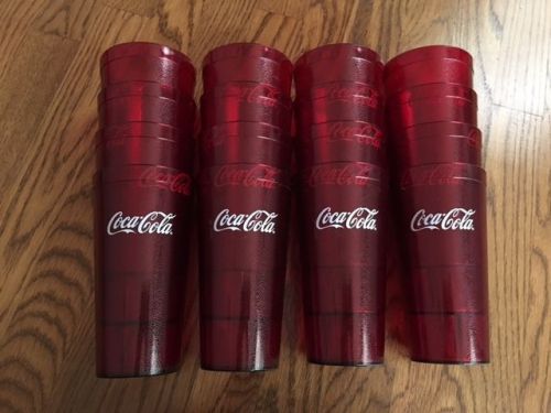 Carlisle Red Coca Cola Cups, New, Set of 16, 5220