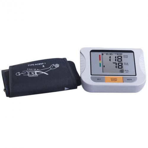 Arm Blood Pressure Monitor Automatic Tonometer Meter Digital LCD Screen JL