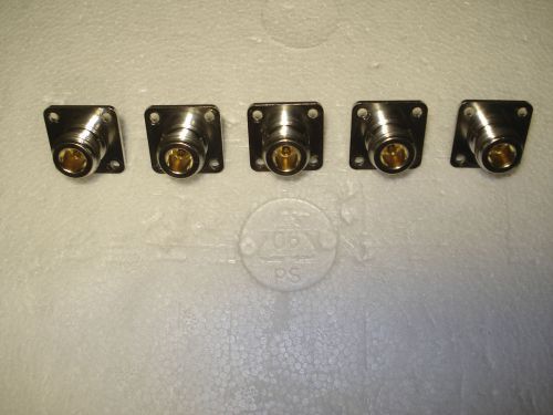 HUBER+SUHNER 37_N-SMA-50-1/1--_UE N Female To SMA Female Panel Adaptor LOT OF 5