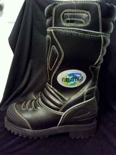 NWT Firefighter Boots 15 Inch Leather Pull Up Men&#039;s 6M Steel Toe Fire Resistant