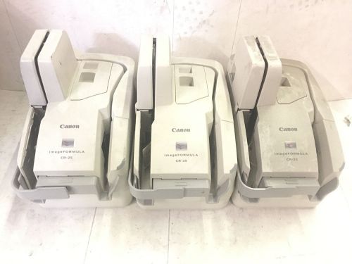 LOT OF 3 - Canon imageFormula CR-25 Check Scanner M11061 UNTESTED AS IS
