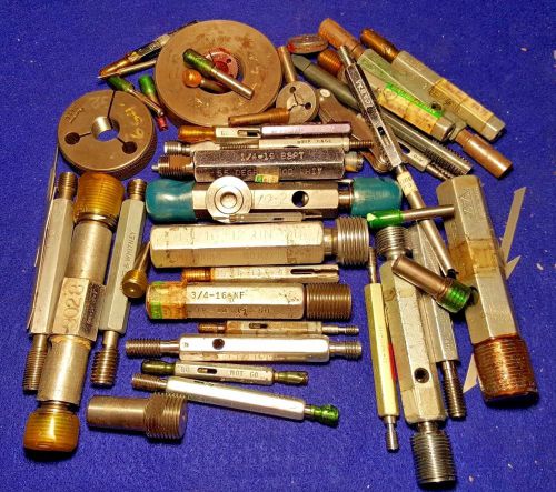 LOT OF OLD THREAD PLUG AND RING GAGES TOOLING MACHINIST TOOLS