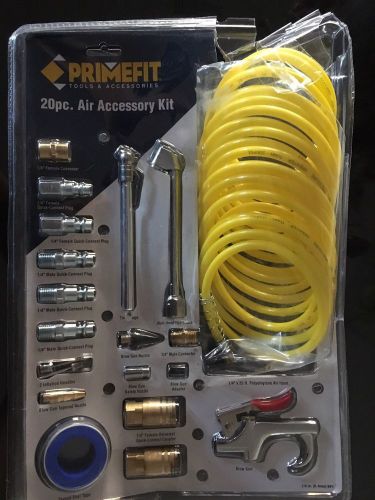 Primefit IK1016S-20 Air Accessory Kit with 25-Foot Recoil Air Hose, 20-Pieces, N