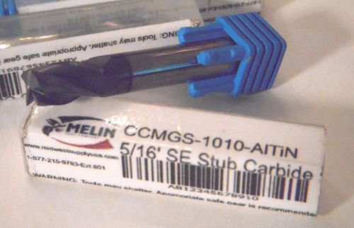 New Melin 5/16&#034; SE Stub Carbide Endmill #CCMGS-1010-AlTiN